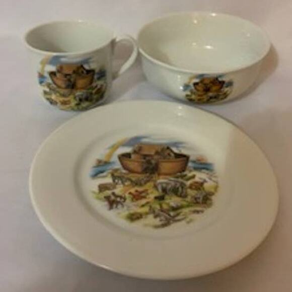 Noah's Ark 3 piece Childs Cup/Bowl/Plate Set - Picture 6 of 7